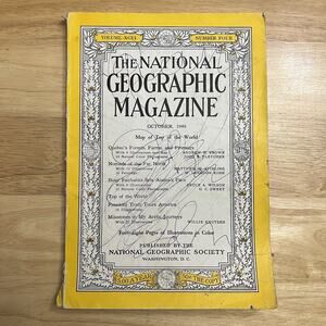 Vintage National Geographic October 1949 Quebec Nomads Alaska Freedom Train